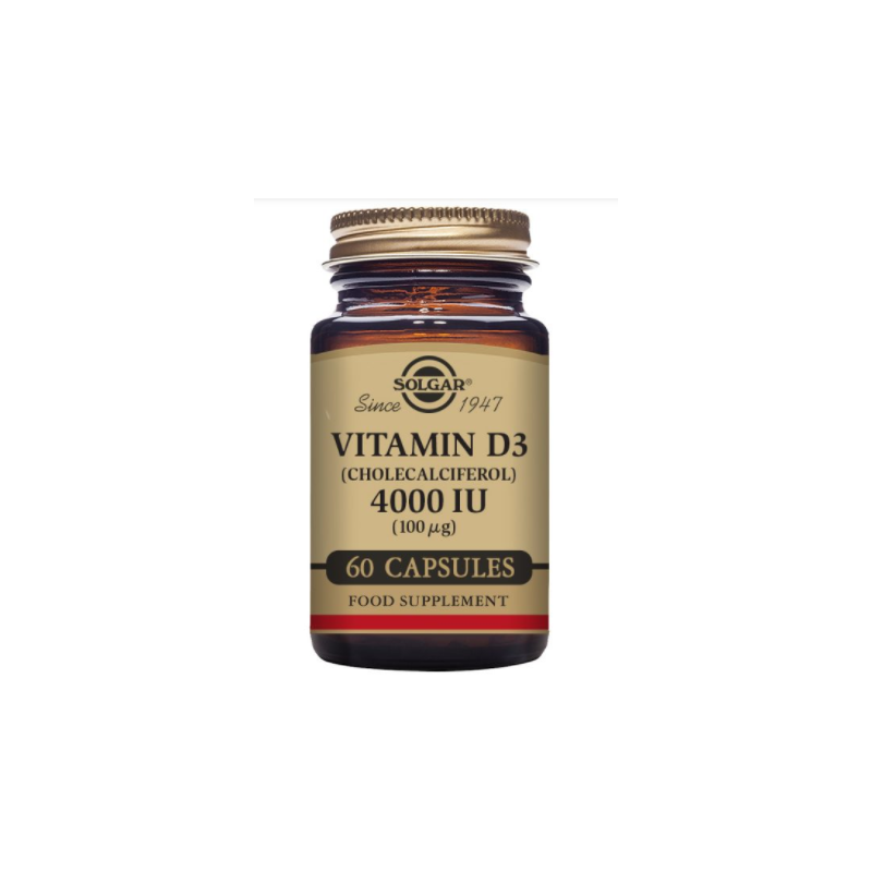 SOLGAR VITAMINA D3 4000UI 60 CÁPSULAS