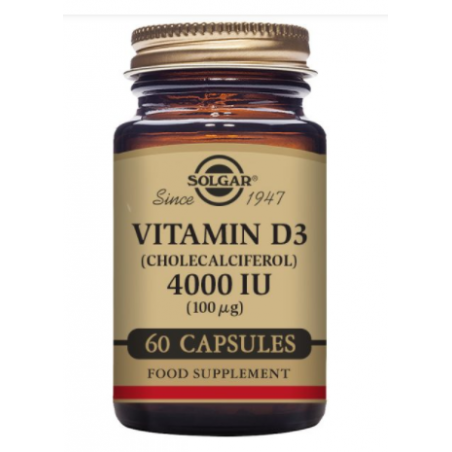 SOLGAR VITAMINA D3 4000UI 60 CÁPSULAS
