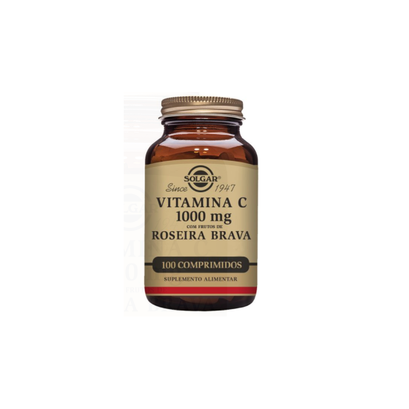 SOLGAR VITAMINA C 1000MG C/FRUTOS DE ROSEIRA BRAVA 100 COMPRIMIDOS