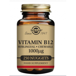 SOLGAR VITAMINA B12 1000ug 250 COMPRIMIDOS SUBLINGUAIS