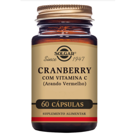 SOLGAR CRANBERRY WITH VITAMINA C 60 CÁPSULAS VEGETAIS