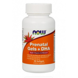 NOW PRENATAL GELS + DHA 90 CÁPSULAS