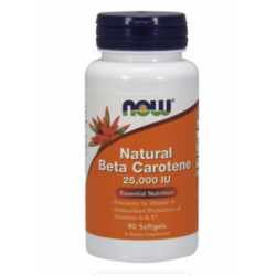 NOW NATURAL BETA CAROTENO 25000IU 90 CÁPSULAS