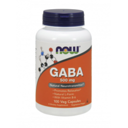 NOW GABA 500MG + VIT B6 - 100 CÁPSULAS