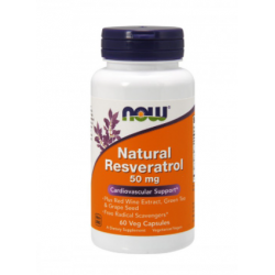 NOW NATURAL RESVERATROL 50MG 60 CÁPSULAS