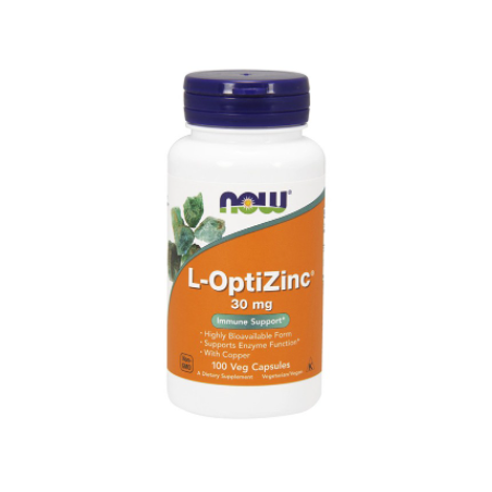 NOW L-OPTIZINC 30MG 100 CÁPSULAS