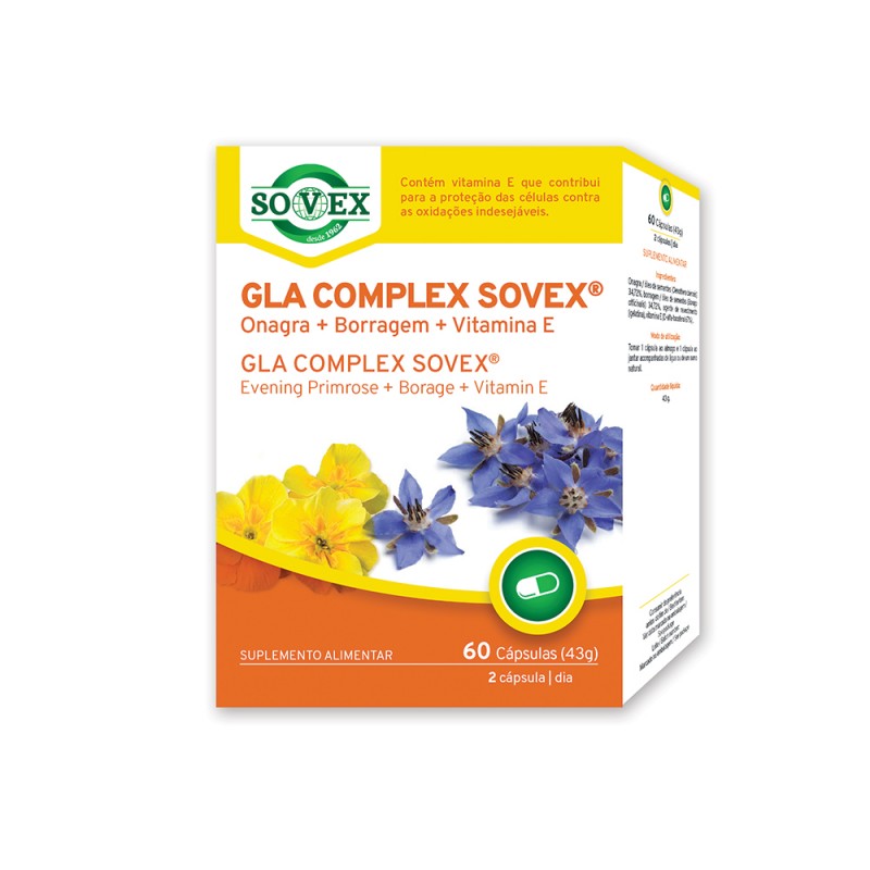SOVEX GLA COMPLEX ONAGRA + BORRAGEM + VITAMINA E 60 CÁPSULAS SOVEX GLA COMPLEX ONAGRA + BORRAGEM + VITAMINA E 60 CÁPSULAS