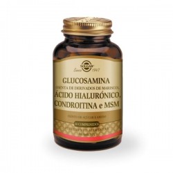 SOLGAR GLUCOSAMINA + ÁCIDO HIALURONICO + CONDROITINA + MSM 60 CÁPSULAS