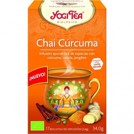 YOGI TEA BIO CHAI CURCUMA 17 SAQUETAS