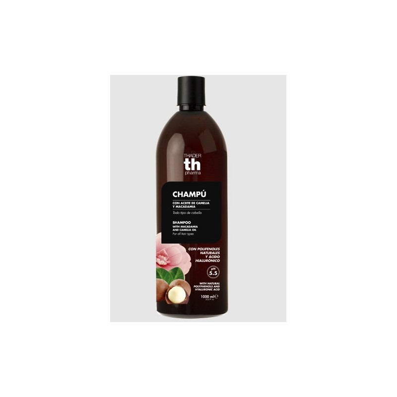 TH PHARMA CHAMPÔ COM ÓLEO DE CAMELIA E MACADAMIA 1000ML