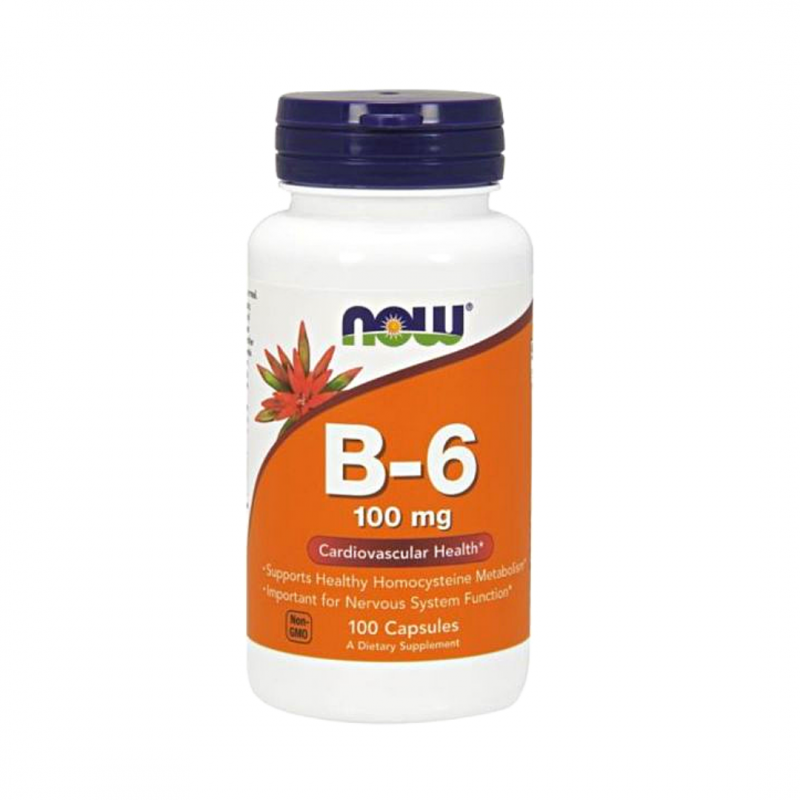 NOW VITAMINA B-6 100MG 100 CÁPSULAS