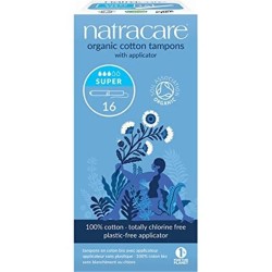NATRACARE TAMPÃO ALGODÃO BIO APLICADOR SUPER 16 UNIDADES