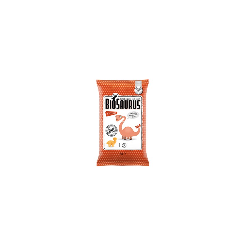 BIOSAURUS SNACK DE MILHO SABOR A KETCHUP 50g