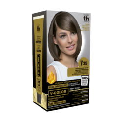 TH PHARMA V-COLOR PERMANENTE S/AMONÍACO Nº 7.35 LOURO MÉDIO DOURADO CAJU