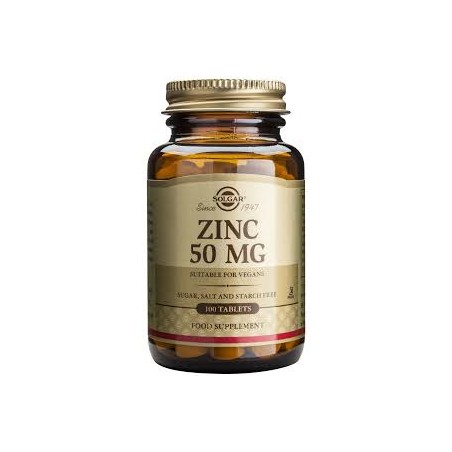 SOLGAR ZINCO (GLUCONATO) 50MG 100 COMPRIMIDOS