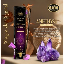 AUM INCENSO CRISTAL AMETISTA