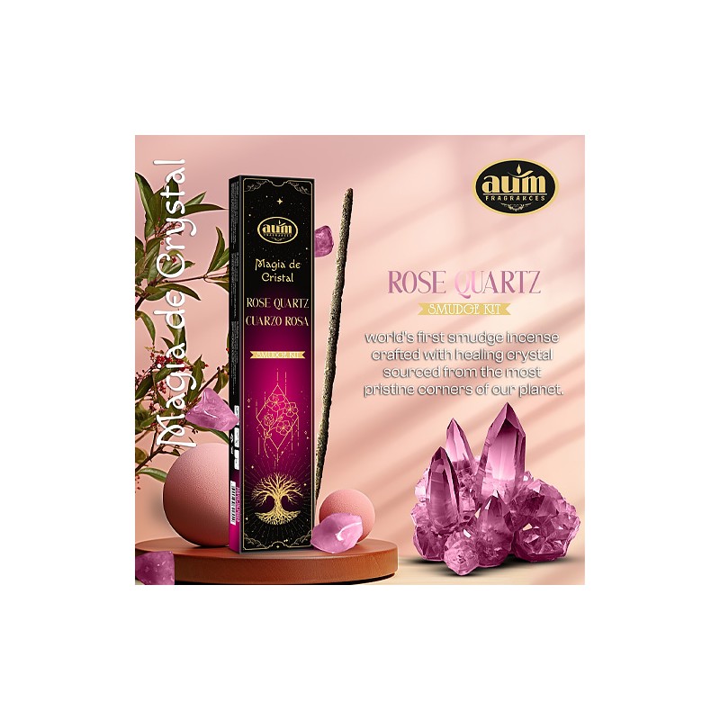 AUM INCENSO CRISTAL QUARTZO ROSA AUM INCENSO CRISTAL QUARTZO ROSA