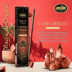 AUM INCENSO CRISTAL LABRADORITE