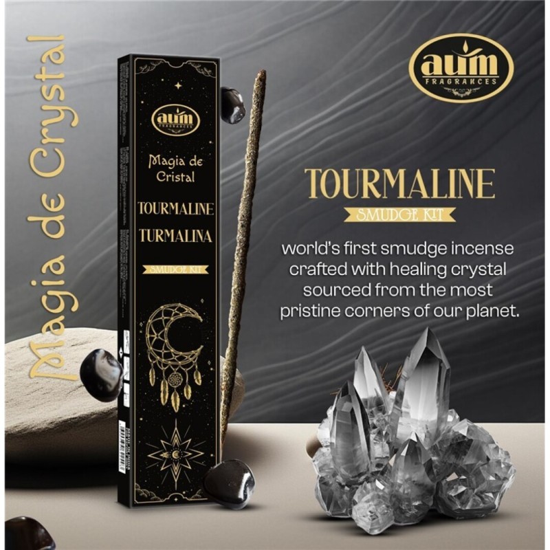 AUM MAGIA DE CRISTAL TURMALINA NEGRA