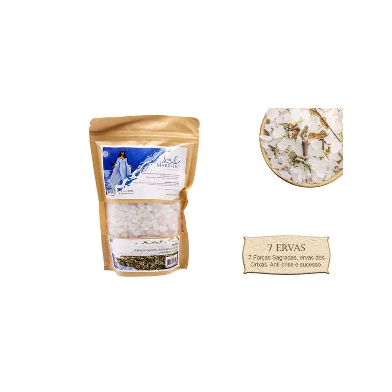 BANHO DE SAL GROSSO 7 ERVVAS 500GR BANHO DE SAL GROSSO 7 ERVVAS 500GR