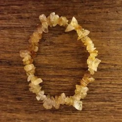 PULSEIRA QUARTZO AMARELO - PEDRAS IRREGULARES