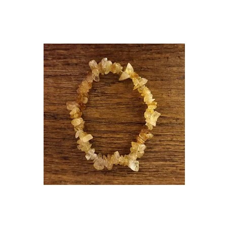 PULSEIRA QUARTZO AMARELO - PEDRAS IRREGULARES