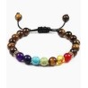 PULSEIRA SETE CHAKRAS C/OLHO TIGRE