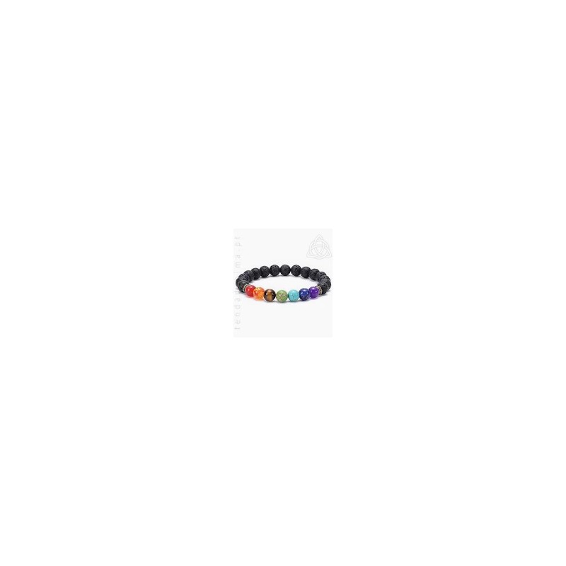 PULSEIRA VULCÂNICA C/SETE CHAKRAS PULSEIRA VULCÂNICA C/SETE CHAKRAS