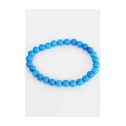PULSEIRA DE PEDRA HWOLITE AZUL MINERAL NATURAL 4mm