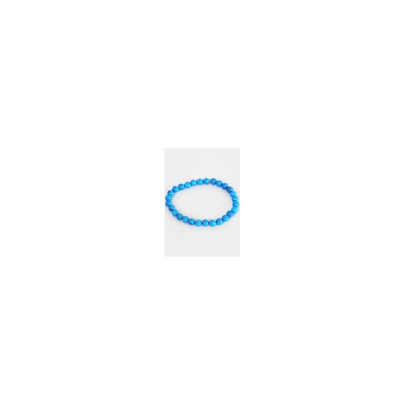 PULSEIRA DE PEDRA HWOLITE AZUL MINERAL NATURAL 4mm