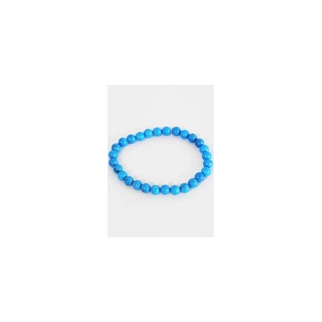 PULSEIRA DE PEDRA HWOLITE AZUL MINERAL NATURAL 4mm
