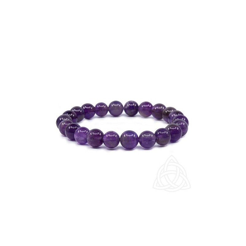 PULSEIRA AMESTISTA CONTAS DE 8mm