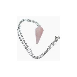 PÊNDULO FACETADO QUARTZO ROSA