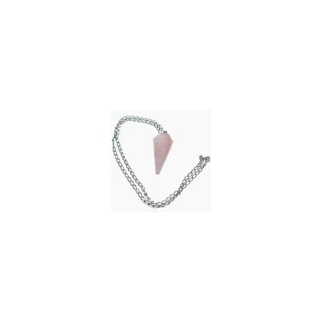 PÊNDULO FACETADO QUARTZO ROSA