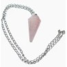 PÊNDULO FACETADO QUARTZO ROSA