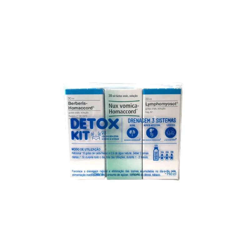 DETOX-KIT: LYMPHOMYOSOT + NUX VOMICA + BERBERIS HOMACCORD SOL ORAL 30ML DETOX-KIT: LYMPHOMYOSOT + NUX VOMICA + BERBERIS HOMACCORD SOL ORAL 30ML