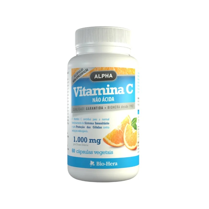 ALPHA VITAMINA C 1000MG NÃO ÁCIDA 60 CÁPSULAS