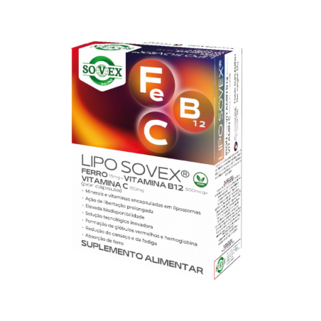 LIPO SOVEX FERRO+VIT.B12+VIT.C 30CÁPSULAS