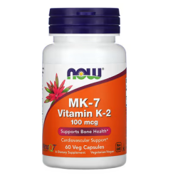 NOW VITAMINA K-2 MK-7 100MCG 60 CÁPSULAS